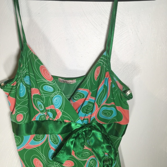 Final Offer Sale Green Pink Blue Tank Top- SH15 - Picture 4 of 5